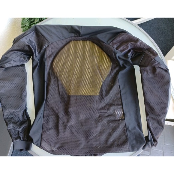 Mens Protective Motorcycle Riding Jacket Black Long Sleeve Full Zip Armor - Picture 7 of 10